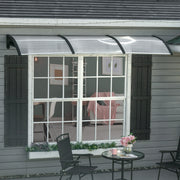 Door Canopy Outdoor Awning Rain Shelter for Window Porch 303x96 Clear