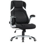 High Back Executive Office Chair w/ Adjustable Lumbar Flip-up Arms Refurbished