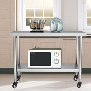 Commercial Catering Work Top Table Stainless Steel Bench Kitchen Food Storage