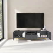 TV Unit TV Stand Sideboard Cabinet Cupboard White Gold Carved Doors Storage 180
