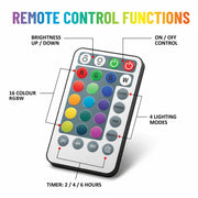 OMT Solar Powered LED Glowing Garden Stones 4 Pack Remote Control Colours