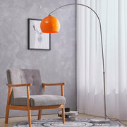 Curved Floor Lamp Standard Living Room Light Retro Domed Shade without LED Bulb