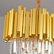 High-end Crystal Chandelier with Adjustable Height for Indoor Lighting 80cm