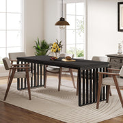 Industrial Dining Table for 6-8 People, 180cm Rectangular Kitchen Dinner Table