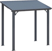Aluminium Lean to Gazebo Outdoor Metal Harodtop Wall-Mounted Heavy Duty Pergolas
