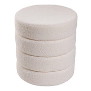 Round Footstool Teddy Dressing Table Stool Vanity Chair for Bedroom Living Room