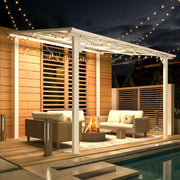 3 x 3m Wall Mounted Pergola Outdoor Aluminium Gazebo Patio Lean to Awning Deck