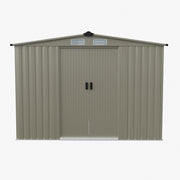 Garden Shed 8 X 6FT Metal Apex Roof With Free Foundation Outdoor Storage House