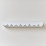 White Scalloped Wall Storage Shelf - 61cm shelving wall mounted decor wave