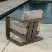 SunVilla Gibson 4PC Deep Seating Set Aluminium Sunbrella Garden Furniture Grey