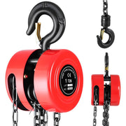 2 Ton 2000Kg Chain Block & Tackle Engine Lifting Hoist Pulley 3M Cable