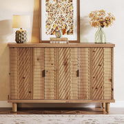 Farmhouse Solid Wood Sideboard Buffet Cabinet with 3 Doors & Storage for Kitchen