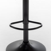 Set of 3 Black Bar Stools, Chicago, Faux Leather, swivel, height adjustable