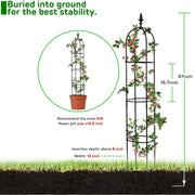 1x,2x Outdoor Garden Metal Obelisk Climbing Plant Support Frame Trellis 1.7M