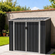 Garden Storage Shed Bike Metal Pent Tool House Galvanized Steel Storage Chest
