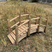Ornamental Wooden Garden Bridge for Pond & Border Decoration Large 120cm