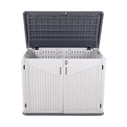975L Garden Storage Utility Cushion Box Outdoor Waterproof Chest Shed with Base