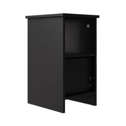 Bedroom Narrow Bedside Cabinet Storage Nightstand Side Table with 1 Drawer Black