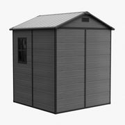 Grey Wood Grain Plastic Garden Shed 6x8 6x6 5x3 Outdoor Tool Bike Storage House