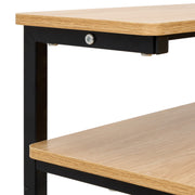 Computer Desk w/ Bottom Shelf,Rolling Study Desk PC Laptop Table for Home Office