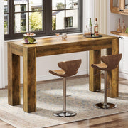 63'' Long Bar Table Modern Rectangular Counter Height Pub Table for Bistro,Bars