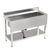 Commercial Sink Kitchen Stainless Steel Single Bowl Catering Hand Wash & Shelf