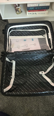 French Connection 2-Piece Brown Hard Shell Luggage Set, 4 Spinner, Telescopic