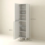 High Gloss Slimline Bathroom Tallboy Free Standing Cabinet Tall Storage Cupboard