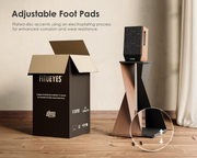 FITUEYES Speaker Stand !SALE! Eiffel Series Floorstanding 30kg Adjustable Walnut