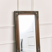 Tall Ornate Gold Wall Mirror 47cm x 142cm metallic antique leaner full length