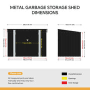 Garden Shed Lockable Bicycle Storage Bike Tool Box Outdoor Garbage Bin Sheds UK