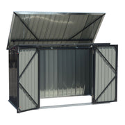 Lockable Metal Garden Patio Bin Store Bicycle Bike Tools Sheds Storage Container
