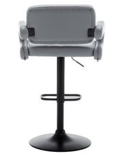 2 LARGE BAR STOOLS PLUSH SEAT GAS LIFT SWIVEL BREAKFAST KITCHEN BAR LARGE SEAT