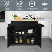 Kitchen Island Storage Trolley Rolling Cart Shelves Cupboard Cabinet Drawer Home
