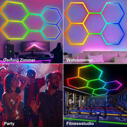 5 Hexagon LED Lighting Detailing Garage RGB Workshop Retail Car Showroom APP