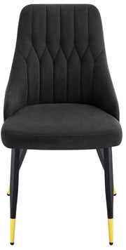 6 Black Velvet Dining Chairs set Gold Tip Legs velvet luxury dining chairs x 6