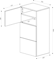 Shoe Storage Cabinet Wooden Shoe Rack Space-saving 3 Units 6 Tiers Many Colors