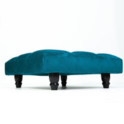Large Square Footstool Coffee Table Upholstery Fabric Footstools Matching Button