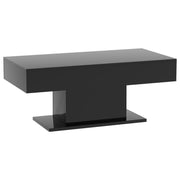 LED Coffee Table High Gloss Rectangle Center Table Modern Living Room Furniture