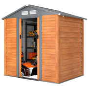 6.5x5.2ft Garden Shed Tools Equipments Storage Sliding Door House Hut Shelter