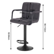 WOLTU 2X Bar Stools Chairs Breakfast Stools Kitchen PU Leather Adjustable Swivel