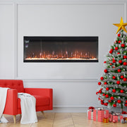 UK Electric Fireplace LED Mantel Wall Recessed Inset Fire 3-Sided Panoramic 50
