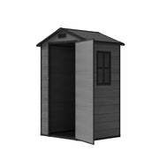 Grey Wood Grain Plastic Garden Shed 6x8 6x6 5x3 Outdoor Tool Bike Storage House