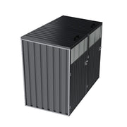 Double Wheelie Bin Storage Metal Store Cover Outdoor Garden Rubbish Dustbin Shed