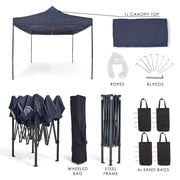 All Seasons Gazebos 3mx4.5m Heavy Duty Fully Waterproof Pop Up Gazebo