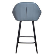 Set of 2 Bar Stools PU Leather Seat Bar Chair for Home Breakfast Kitchen Counter
