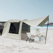 Portable Car Tent Attachment For Camping Waterproof Car Awning Outdoor Tent New