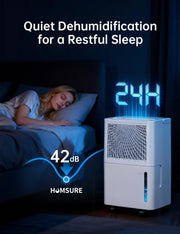 PHILODECO 10L/Day Dehumidifier for Bedroom with Automatic Humidity Sensor