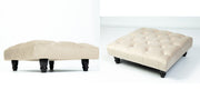 Large Square Footstool Coffee Table Upholstery Fabric Footstools Matching Button