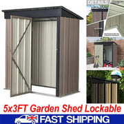 5 x 3ft Garden Lockable Bicycle Storage Bike Tool Box Shed Outdoor Garbage Bin